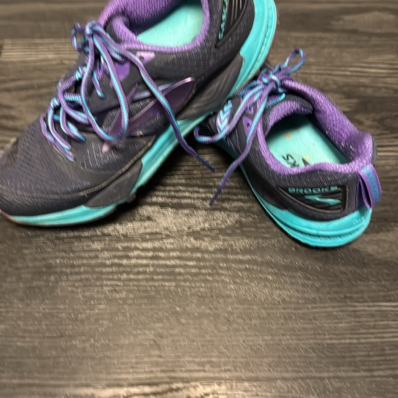 🍍 Brooks Cascadia 12 Trail Running Shoes Womens Size 10.5 Black Purple 🍍 - Picture 4 of 6
